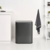 Coș de gunoi Touch top BO TOUCH BIN 2x 30 l, gri închis, oțel, Brabantia