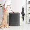 Coș de gunoi Touch top BO TOUCH BIN 2x 30 l, gri închis, oțel, Brabantia
