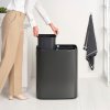 Coș de gunoi Touch top BO TOUCH BIN 2x 30 l, gri închis, oțel, Brabantia