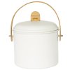 Compostor NBA202 3,5 l, bej, oțel / bambus, Pebby