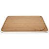 Placă de tăiat NBA098 35 x 25 cm, alb, bambus, Pebbly