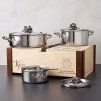 Set de vase pentru gătit OPUS PRIMA, set de 6 buc, argintiu, oțel inoxidabil, Ruffoni