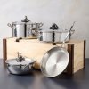 Set de vase pentru gătit OPUS PRIMA, set de 7 buc, argintiu, oțel inoxidabil, Ruffoni