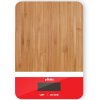 Cântar alimentar digital PEB-BRN 23 cm, roșu, bambus, Pebbly