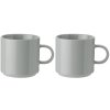 Ceașcă de cafea 200 ml, set de 2 buc, gri deschis, gresie, Stelton