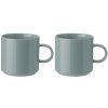 Ceașcă de cafea 200 ml, set de 2 buc, verde praf, gresie, Stelton