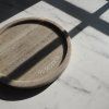 Tavă decorativă 22 cm, gri, marmură, Humdakin