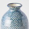 Sticlă de saké SHIBORI, albastru, ceramică, MIJ