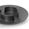 Suport de lumânare cu stâlp BLOCK 11 cm, negru, alamă, ferm LIVING