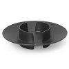 Suport de lumânare cu stâlp BLOCK 11 cm, negru, alamă, ferm LIVING