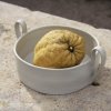 Bol de fructe FLOW 32 cm, alb, gresie, ferm LIVING