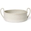 Bol de fructe FLOW 32 cm, alb, gresie, ferm LIVING