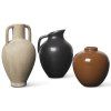 Vază ARY 7,5 cm, maro, gresie, ferm LIVING