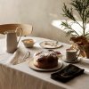 Farfurie pentru cină FLOW 27 cm, alb, gresie, ferm LIVING