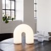 Lampă de masă portabilă VUELTA 22,5 cm, LED, alb, sticlă, ferm LIVING