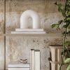 Lampă de masă portabilă VUELTA 22,5 cm, LED, alb, sticlă, ferm LIVING