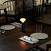 Lampă de masă portabilă MANTLE 19 cm, albastru, oțel inoxidabil, Tala