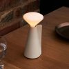 Lampă de masă portabilă MANTLE 19 cm, alb, oțel inoxidabil, Tala