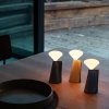 Lampă de masă portabilă MANTLE 19 cm, alb, oțel inoxidabil, Tala