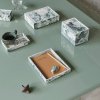 Container de depozitare MIST 10 x 7,5 cm, alb / verde, rășină, ferm LIVING