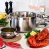 Set de vase pentru gătit PROBOND, set de 6 buc, oțel inoxidabil, Hestan