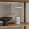 Lampă de masă portabilă ASTERIA MOVE 25 cm, alb, marmură, Umage