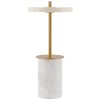 Lampă de masă portabilă ASTERIA MOVE 25 cm, alb, marmură, Umage
