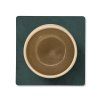 215873 5 podtacek square nupo 10 x 10 cm tmave zelena kuze lind dna