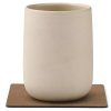 215876 3 podtacek square nupo 10 x 10 cm hneda kuze lind dna